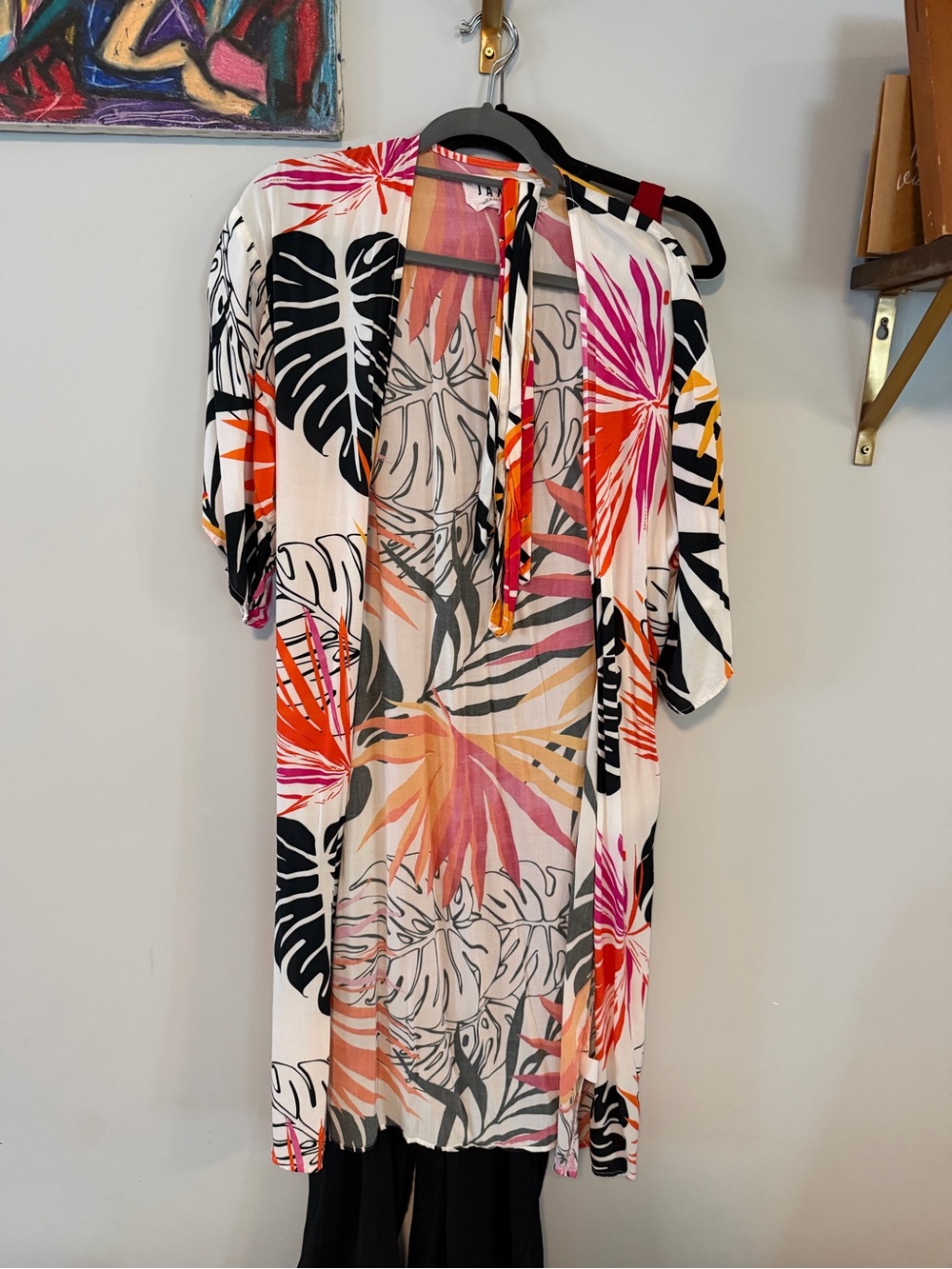 JaxSea Colorful Tropical Wrap Dress/ robe/ swim cover